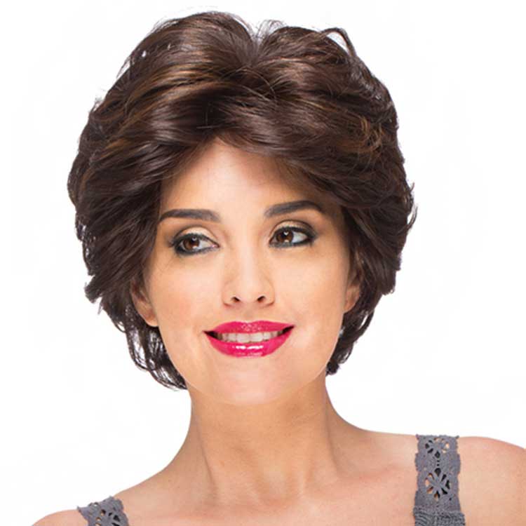 Short African American Fluffy Wavy Wig Hair Replacement Wig