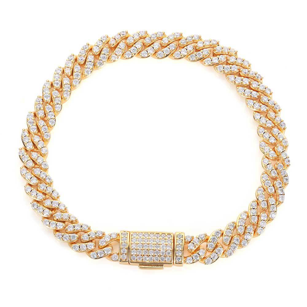 Luxury Golden Iced Cuban Chain Bracelet