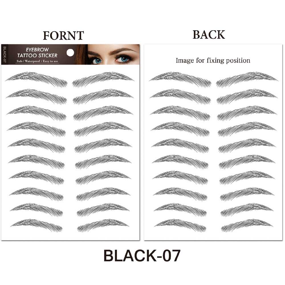 10 Sheet Fake Eyebrow Temporary Tattoo Stickers