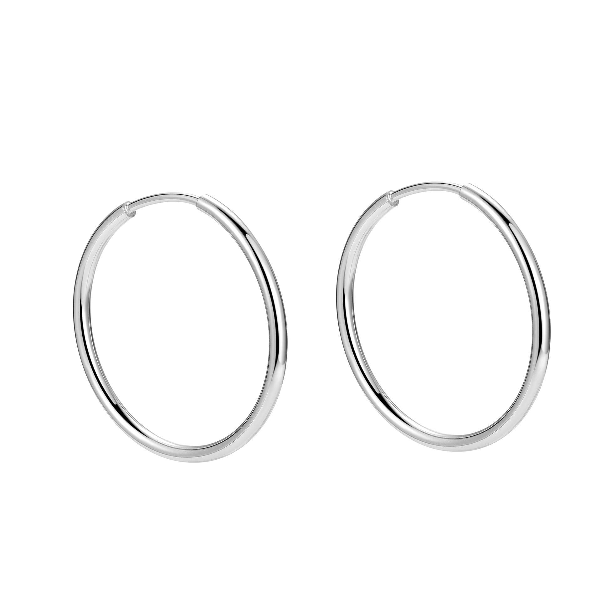 S999 Silver Brutalist Oversized Cartilage Seamless Earrings