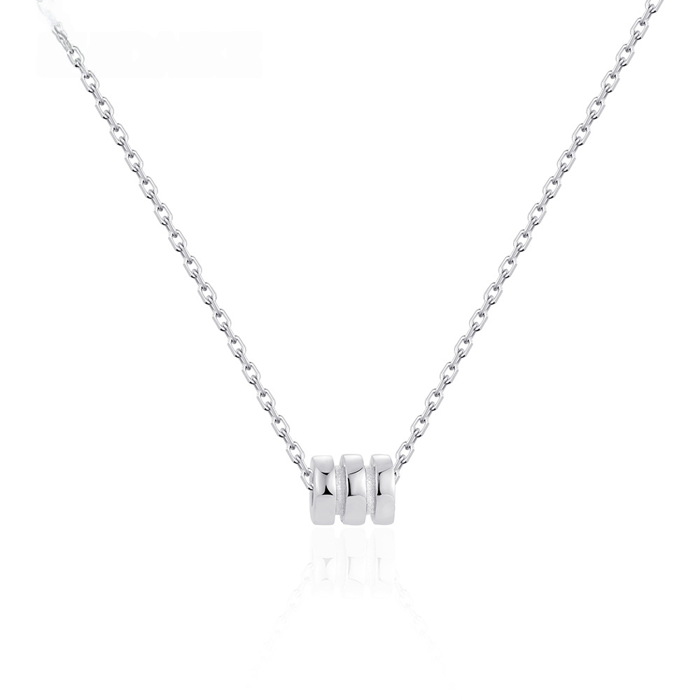 Mini Circle Pendant Chic Necklace for Women S925 Silver