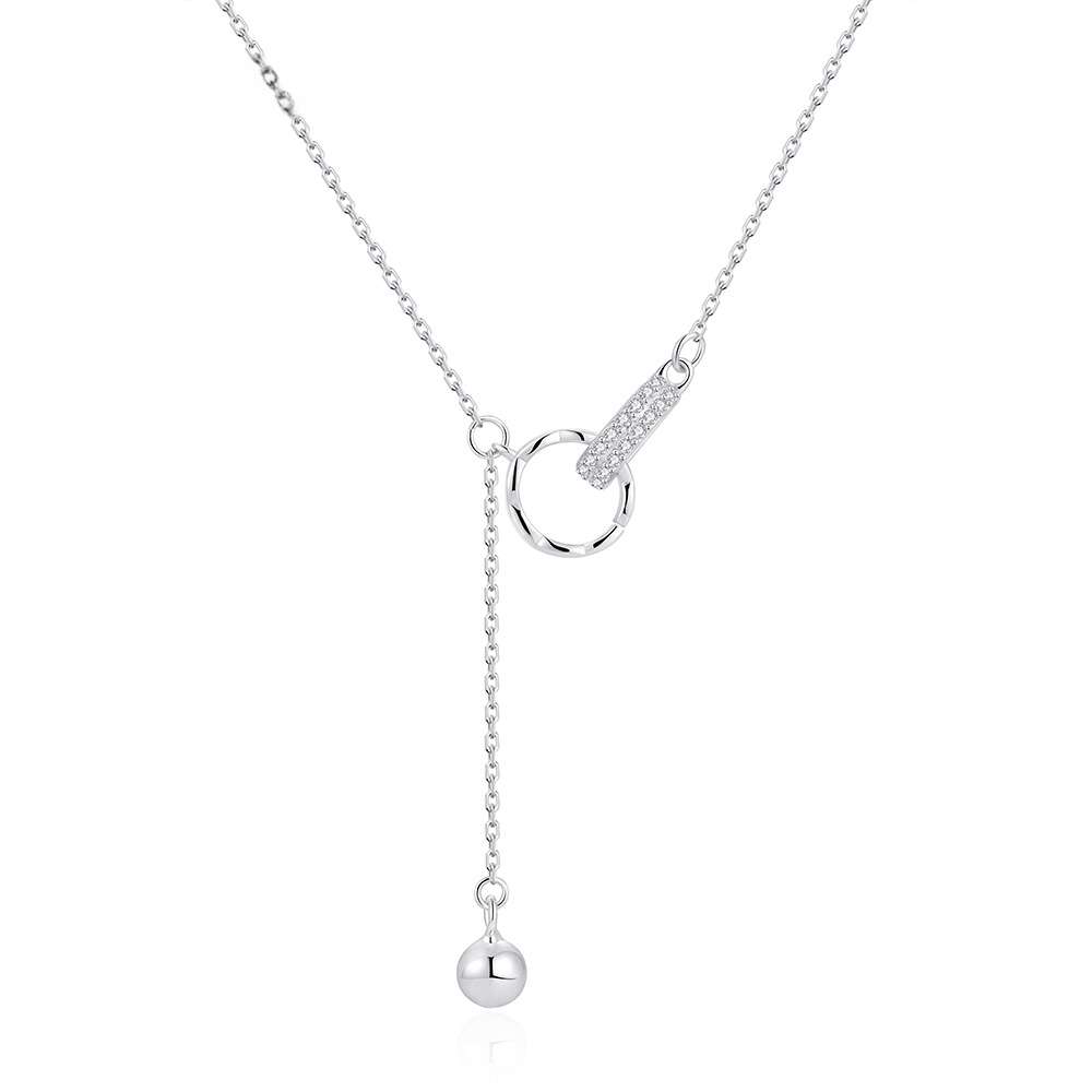 Sterling Silver Open Circle Pendant Necklace for Women -Revival