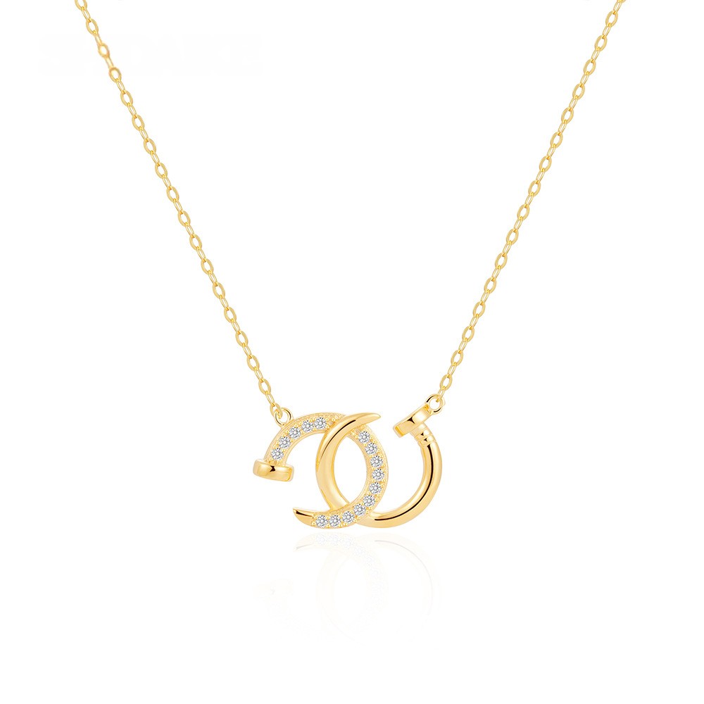 Rebel Chic Nail Pendant Necklace for Women S925 Edgy Yet Elegant