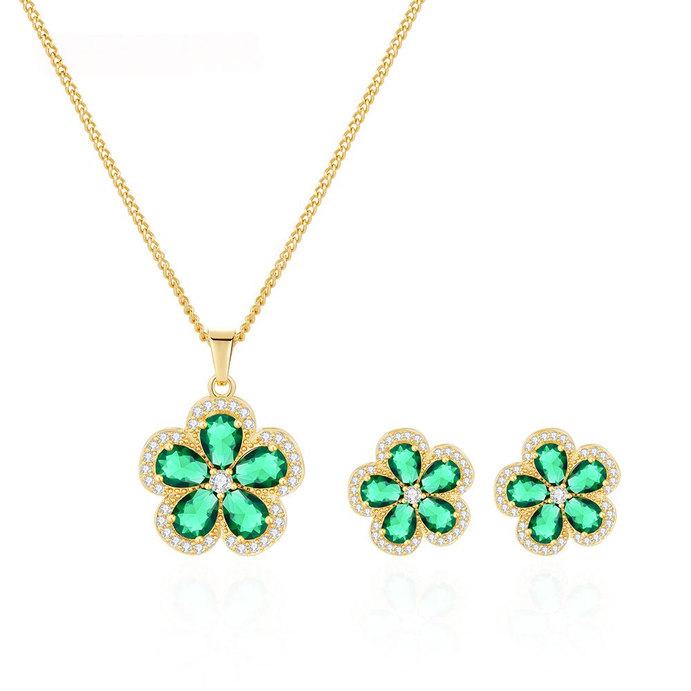 Lucky Blossom Manifestation Necklace and Earrings Set