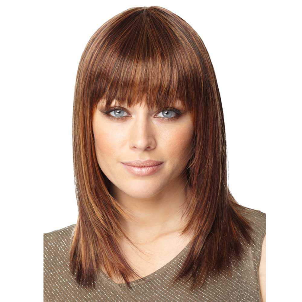 Elegant Off Brown Wig With Bangs Bob Short Curly Wigs for Women