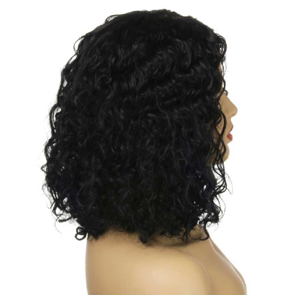 Shoulder Length Curly Wigs Natural Looking Synthetic Hair Wigs