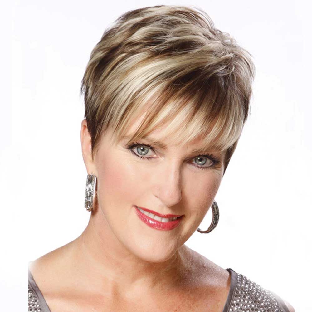 Pixie Cut Short Stylish Fluffy Layer Wig with Bangs for Women